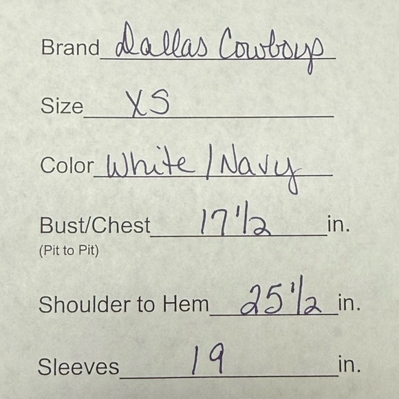 Dallas Cowboys Women’s XS 3/4 Sleeve Raglan Graphic Tee NFL Football Shirt - Picture 8 of 8